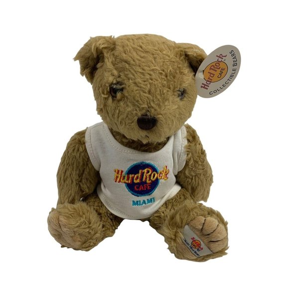 Hard Rock Cafe Bear Miami Scruffy NWT Moveable Arm - Picture 7 of 7